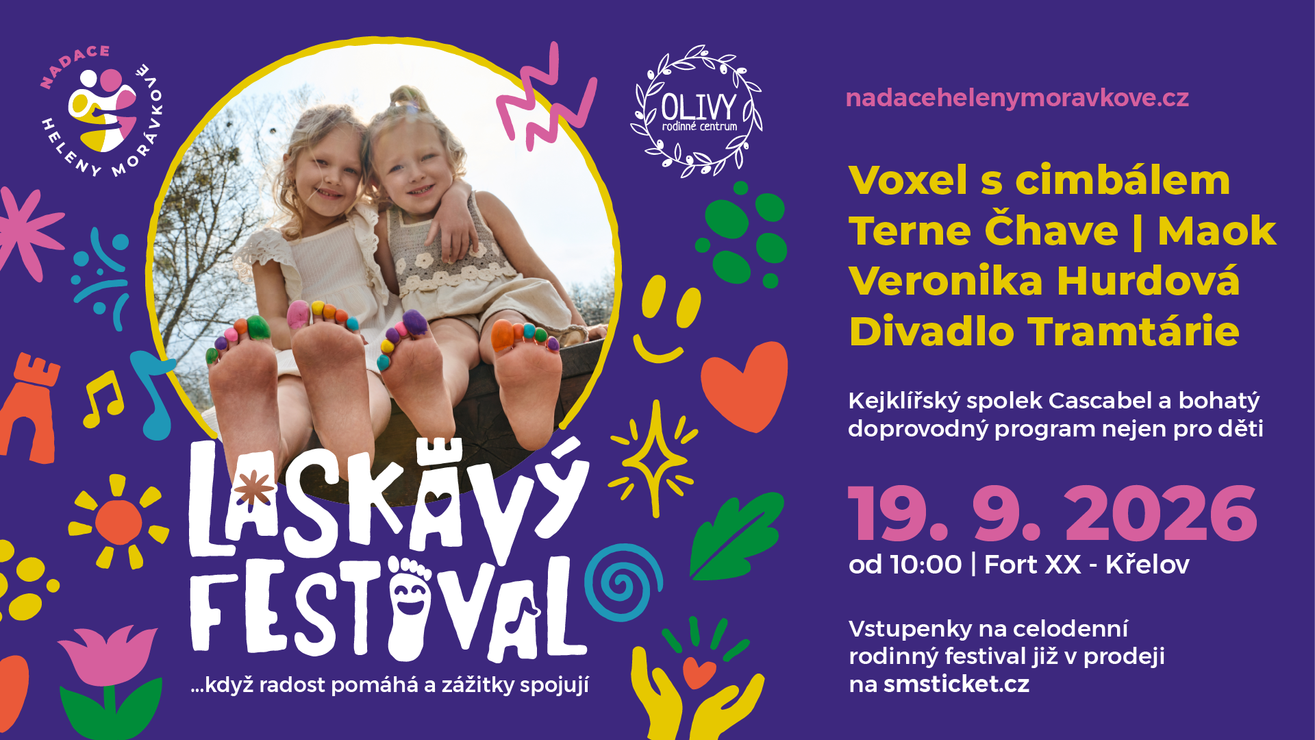 Plakát Laskavý festival 19. 9. 2026, Fort XX Křelov